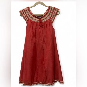 BCBGMaxAzria Coral and Cream Dress with Crochet detail size S